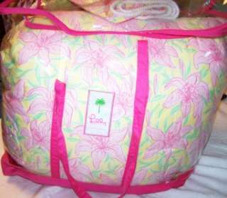   PULITZER PALM BEACH QUEEN COMFORTER PINK CABANA FLORAL FROM FINE HOME