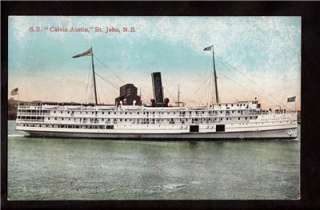 ship ss calvin austin st.john n.b. canada postcard  