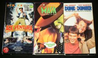 JIM CARREY 3 VHS   The Mask, Dumb & Dumber, Ace Ventura  