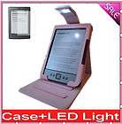   Lovely Pink Leather Case Cover For  Kindle 4 With LED Light 2011