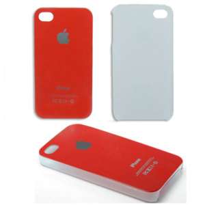 HARD BACK CASE COVER   RED   APPLE IPHONE 4 NEW 4G  
