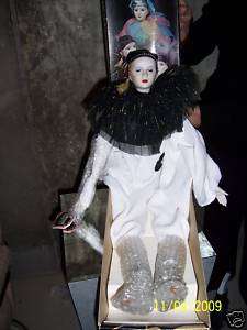 Black & White Clown/Jester by Porcelain Elegance   MINT  