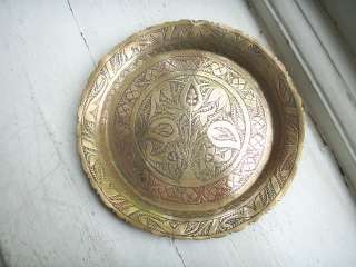 Old Antique brass Plate Moghul Persian Dish 1900 Fine  
