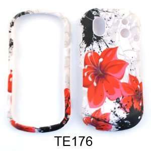  Red Flowers on White Snap on Cover Faceplate for Samsung 