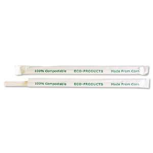  Eco Products  Compostable Straws, 7 3/4, Clear, 10,000 
