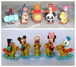   Disney Mickey mouse winnie puuh mini bascule figurine lot 10pcs 