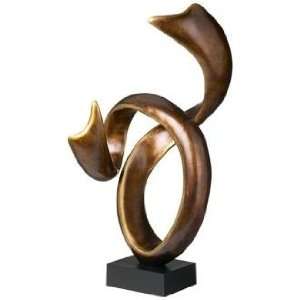  Ribbon Twist 37 High Copper Finish Sculpture