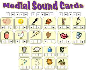 MEDIAL SOUND GAME TEACHING RESOURCES KS1 EYFS  