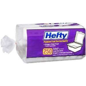  Hefty Hinged Lid Containers   6 x 6   250 ct. Kitchen 