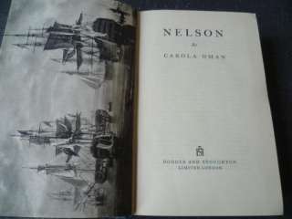 Nelson. Carola Oman 1954 HB Biography Book V. Good  