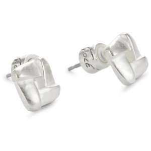 Kenneth Cole New York Modern Utility Silver Square Stud Earring