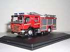 OXFORD DIECAST 76SFE004 SCANIA CP28 MERSEYSIDE FIRE PUM