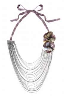 Philosophy di Alberta Ferretti  Mauve Embelished Corsage Necklace by 
