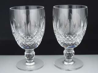 Waterford Crystal COLLEEN Pair Claret Wine Goblets  