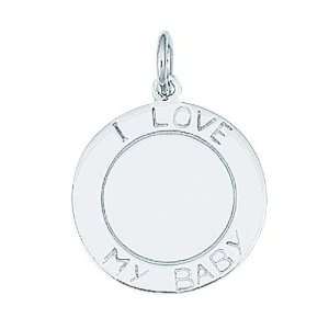  Sterling Silver I Love My Baby Charm Arts, Crafts 