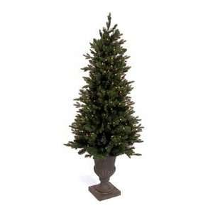   Pine White Lights Pre lit Christmas Tree Black Urn