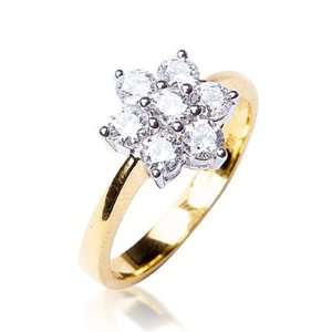   Cluster Ring in 18ct Yellow Gold, Ring Size 4.5 David Ashley Jewelry
