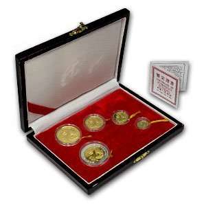  1993 (5 Coin PROOF) Gold Chinese Panda Set   (box and coa 