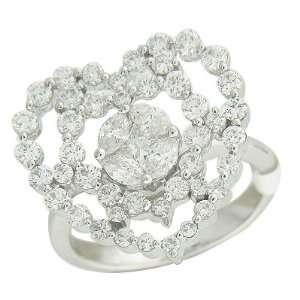  Heart Diamond White Gold Ring Jewelry