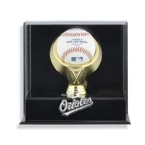 Wall Mounted Gold Ring Baseball Orioles Logo Display Case 