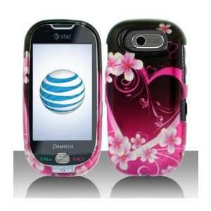 For AT&T Pantech Ease P2020 Accessory   Purple Heart Design Hard Case 