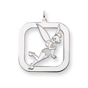  Disneys Two Layer, Tinker Bell Charm in Sterling Silver Jewelry