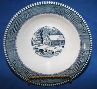 Blue Royal Currier & Ives China 6 5/8 CEREAL Bowl (s)  