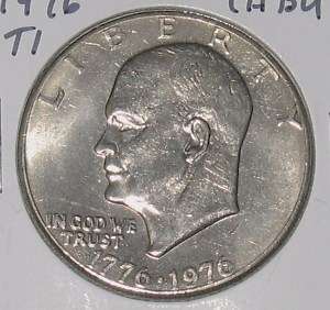 1976 TYPE I EISENHOWER CLAD DOLLAR CHOICE BU J60  