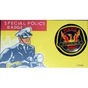    Arizona, Phoenix Police Tin Litho Badge, 1960s 