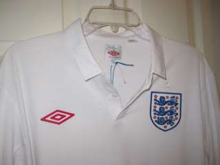 Umbro England Authentic Home 2009 Soccer Jersey 46 Kit  