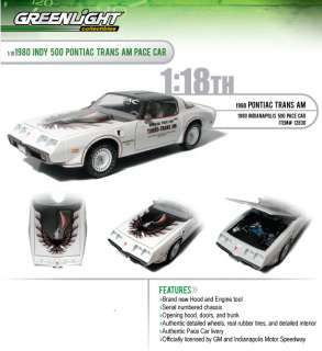 NEW  118 1980 TURBO PONTIAC TRANS AM INDY 500 PACE CAR  