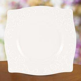 Lenox Opal Innocence Carved Square Accent Plate  