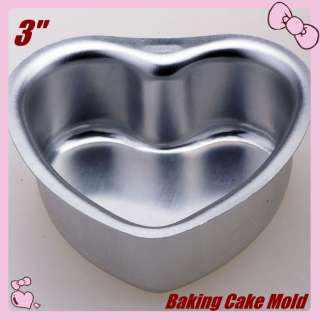 Aluminum Baking Cake Mold Chocolate 3D Heart Cake Pan Mould  