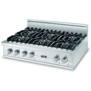   Propane Gas Cooktop With 6 Burners   Stainless Steel