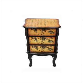 Oriental Furniture Bamboo Design Three Drawer Chest FUZEBX8 2266 