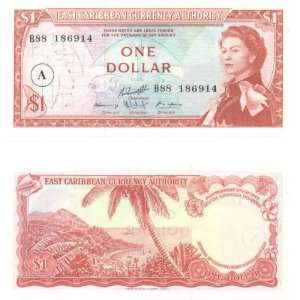   States Antigua ND (1965) 1 Dollar, Pick 13h 