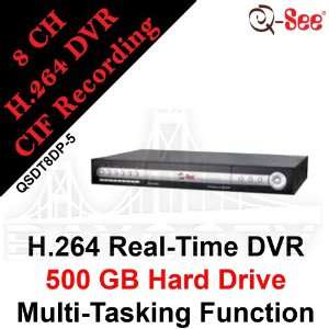  Q SEE QSDT8DP 5 8 Channel DVR 500 GB HD CIF and D1 