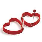 Norpro 4 Silicone Heart Egg Rings pancakes S/2 NEW