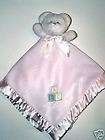   Collection Pink Teddy Bear Baby Lovey Security Blanket ABC Blocks