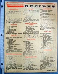 Vintage Recipes from Womens Circle Magazine  1960s  