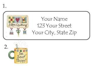 Personalized I LOVE QUILTING Address Labels   Sew Happy  