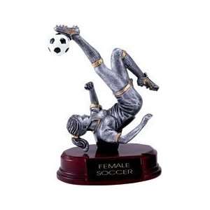   Action Resin Sports Figures With Gold Trim FEMALE SOCCER Sports