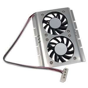  Hard Drive Cooler with Dual Fans (Silver) Electronics
