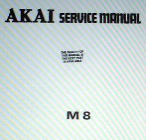 AKAI M 8 4 TRACK TAPE RECORDER SERVICE MANUAL BOUND ENG  