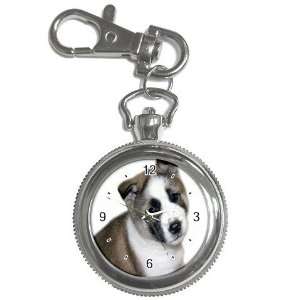 Akita Puppy Dog Key Chain Pocket Watch N0005