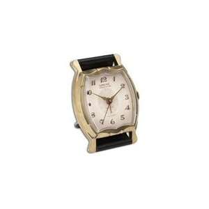    Uttermost Brass Wristwatch Alarm Square Grene Clock