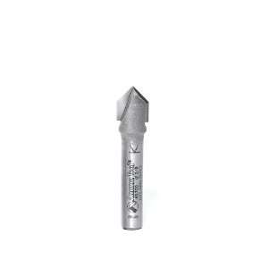 Amana Tool 45700 V Groove 2 Flute Carbide Tipped Router Bit, 1/4 Inch 