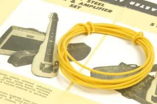 10 Ft Yellow Vintage Cloth 22g Wire For Fender Guitars And Amps  