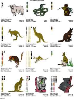 ASIA & AUSTRALIA ANIMALS(4x4)MACHINE EMBROIDERY DESIGNS  