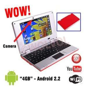  ANDROID RED 7 Mini Laptop Notebook Netbook PC WiFi TONS 